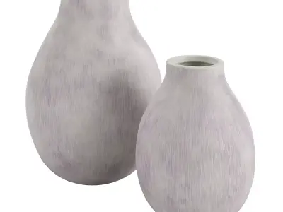 Lavender and White Vase 3D model