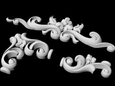 Central decor ornament for furniture   3D model