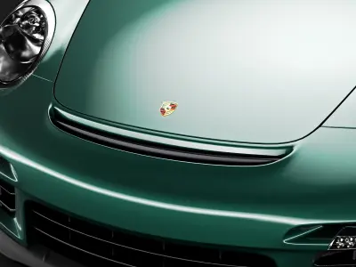 Porsche 911 GT2 RS with HQ interior Low-poly 3D model