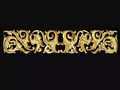 Central decor ornament for furniture 3D model 789