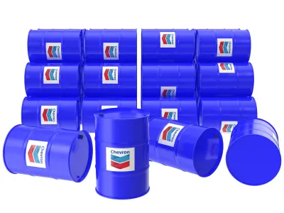Set of  Bp Chevron Shell Texaco 3D model