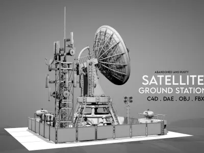 Satellite Ground Station 3D model