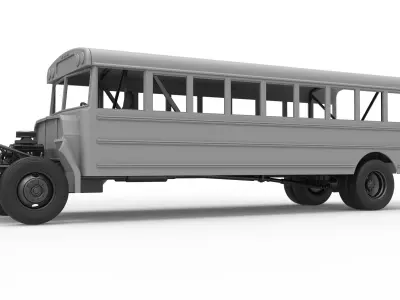 School bus for Figure 8 racing Scale 1 to 25 3D print model