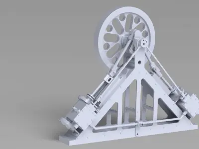 A Simple 2 Cylinder Diagonal Steam Engine 3D model