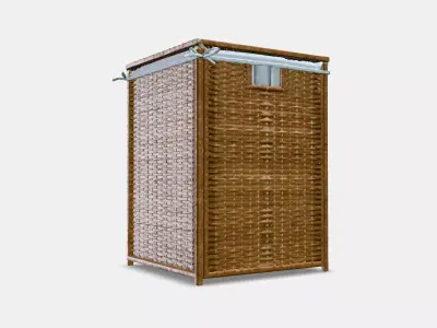 BRANAS Laundry basket with lining Low-poly 3D model