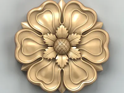 Round rosette 029 3D model