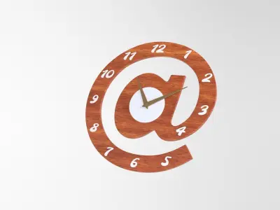 Wall Clock 3D model 8