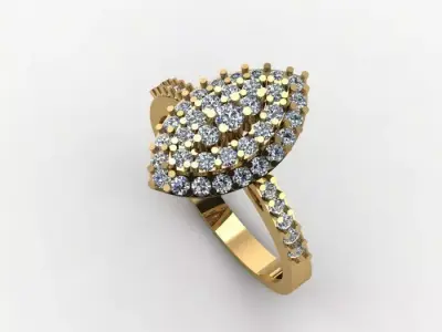 engagement ring 3D print model 19