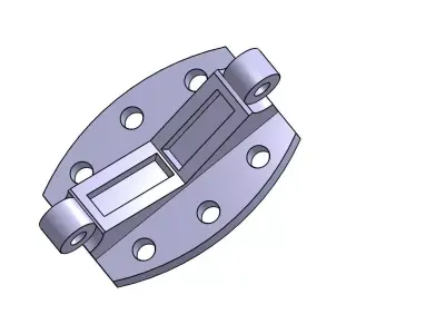 Industrial Mounting Bracket  Dual Hinge Mechanical Component 3D model