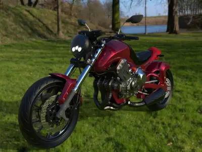 Custom Motorbike Concept Model 3D model