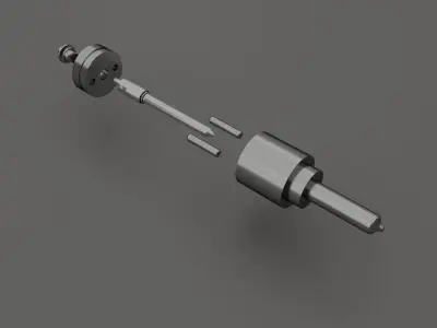 Diesel Injector Nozzle - PDE-Style 3D Model 3D model