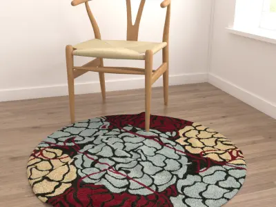 Round Rug Set 118 3D model