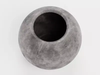 -Concrete Flower Pot V4- 3D model