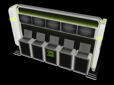  Booth Exhibition Stand a444c 3D model