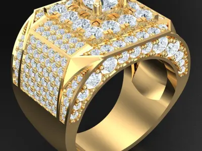 Luxury Men Rings Designs 6MR053 3D print model