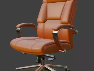 Modern Leather Executive Office Chair High Detail 3D Model PBR 3D model