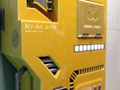 Scifi Closet PBR Low Poly Low-poly 3D model