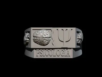 anel de formatura de psicologia 3D print model
