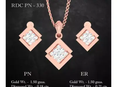 Pendant Earrings combo - 330 3D print model