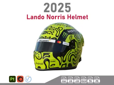 F1 Lando Norris Helmet 2025 3D model