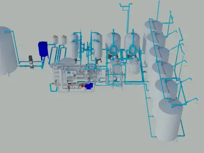 Water Treatment Plant 3D model
