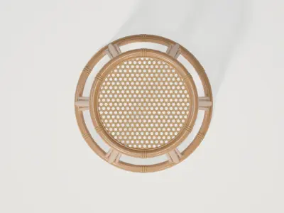 coffee table Bamboo mesh 3D model
