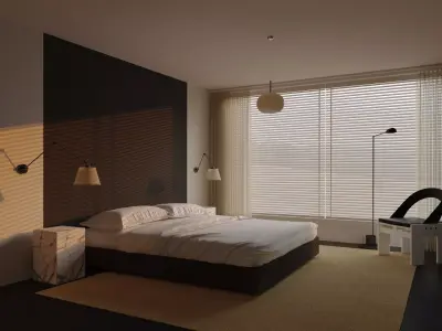 Bedroom interior scenes 3D model 20
