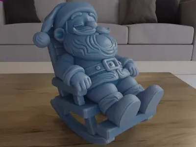 Cute Sleeping Santa Claus For Christmas 3D Print STL File 3D print model