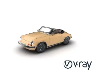 Retro European Roadster Artful Design model pack Low-poly 3D model
