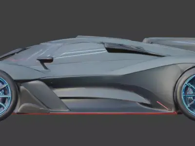 Luxury Performance Hypercar 3D Asset Low-poly 3D model