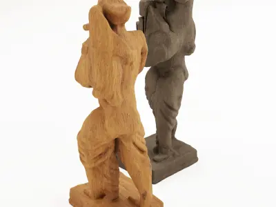 ZADK wooden sculpture 3D model