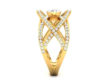 Womens Diamond Ring  3dm Render Detail 3D print model