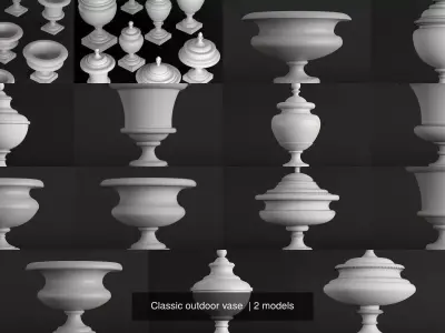 Classic outdoor vase  3D Model Collection