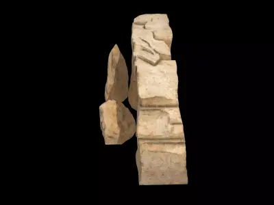 Modular Stylized Cliff Rock 3D model