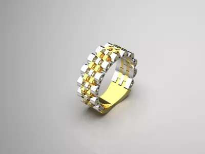 Luxury man Rolex design diamond ring model  ror0036 3D print model