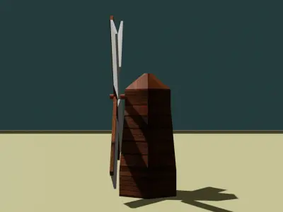 I Mill I wooden windmill Low-poly 3D model