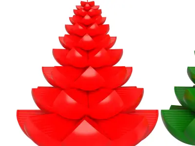 Christmas Tree Candle Low-poly 3D model