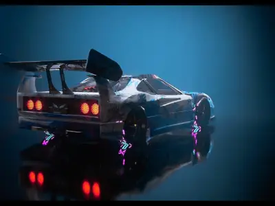 ferrari f40 Low-poly 3D model