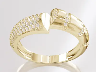 Jewelry Diamond Ring Model RG71 Free 3D print model