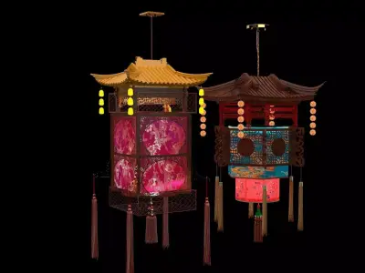 Chinese royal palace lantern  3D model