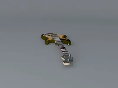 Fender custom shop double fat strat guitar Free 3D model