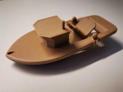 RUBBER BAND BOAT TOY 3D print model