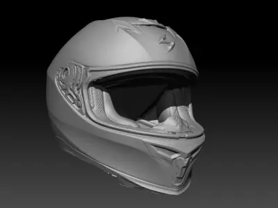High-Resolution 3D Scan - Scorpion EXO-520 Air Motorcycle Helmet 3D model