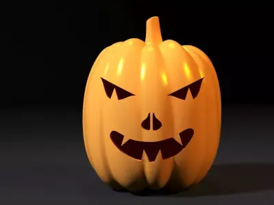 Scary halloween pumpkin 3D print model