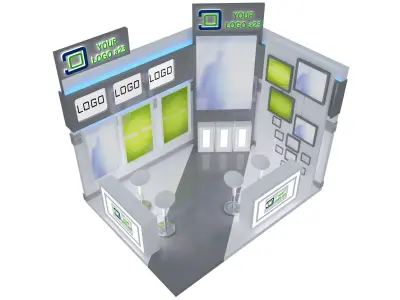  Booth Exhibition Stand a23 3D model