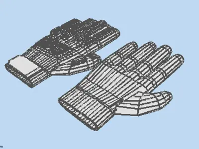 Sport Gloves - Motorcycles 3D model