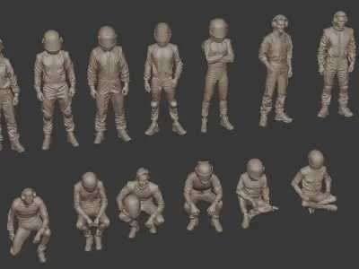 Sport race team figure  3D print model