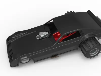 Vintage Funny Car for Sand drag racing Scale 1 to 25 3D print model