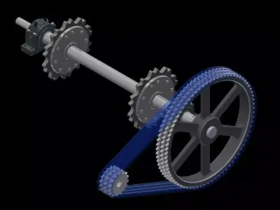 Head shaft assembly - Apron Conveyor 3D print model