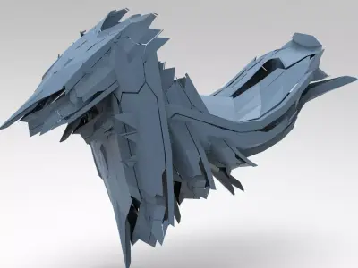 Cyberpunk sci fi shard seat  3D model